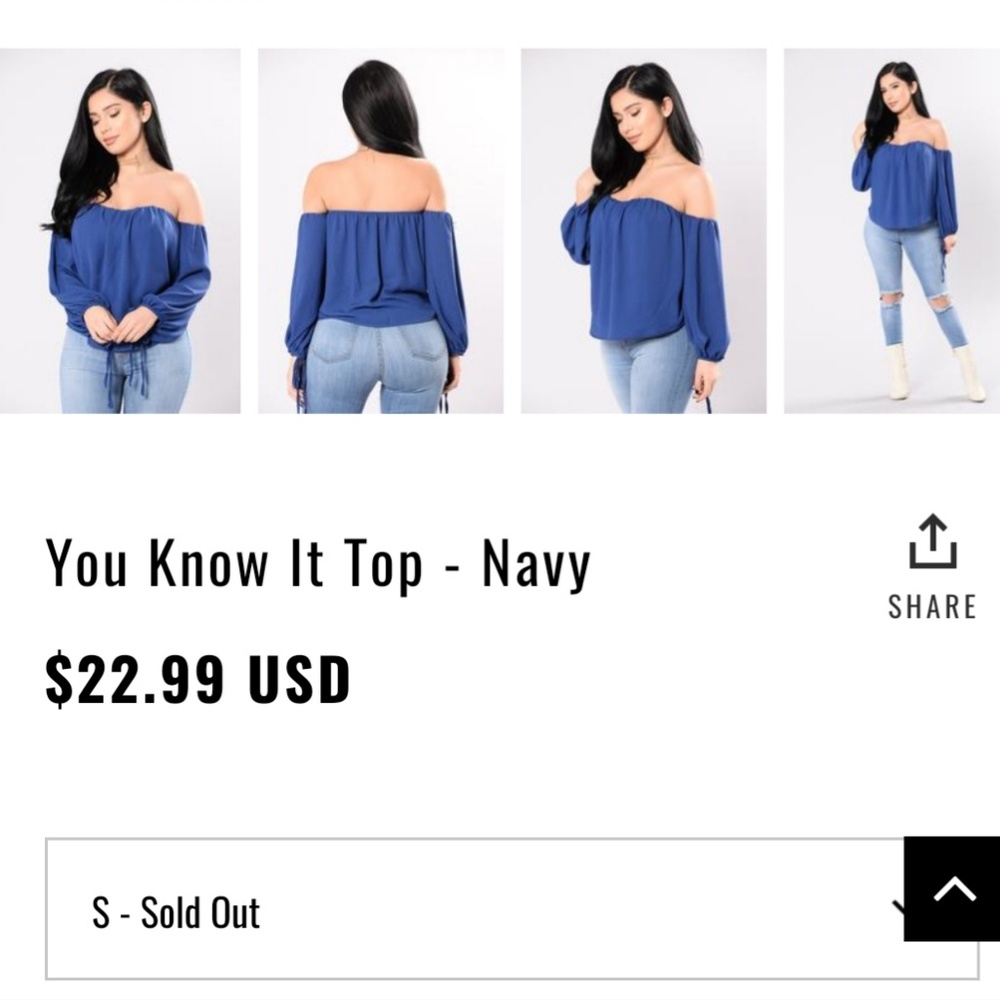 NWT Fashion Nova Flowy Off the Should Top - Picture 5 of 8